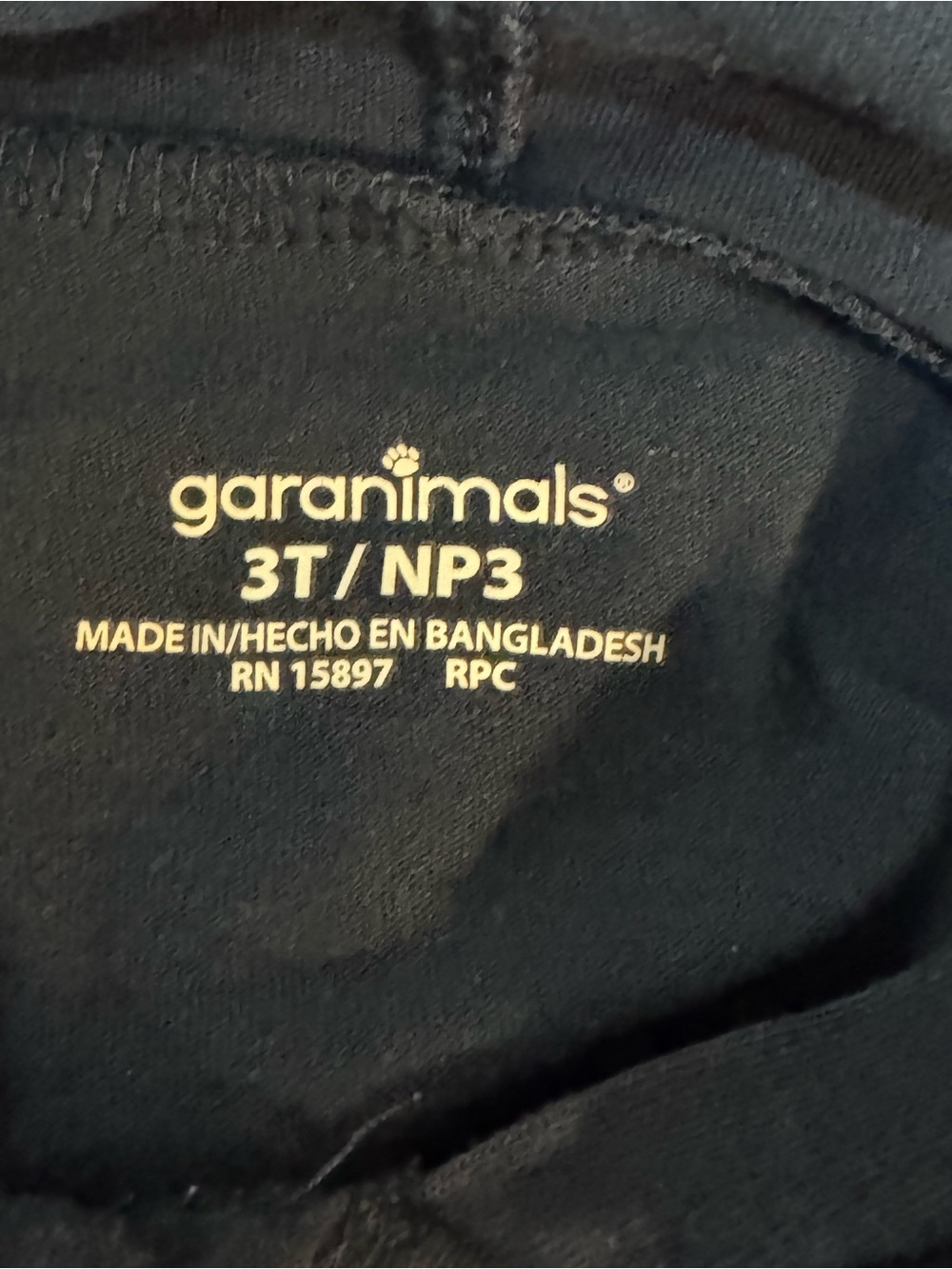 Garanimals Navy Hooded Top with Unicorn and Floral Hem - Picture 7 of 8